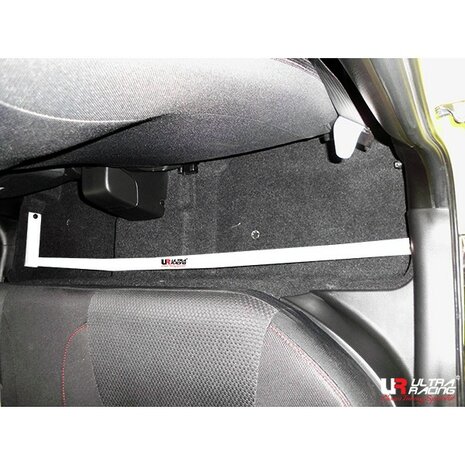 Central Floor Bar 2 Points White Steel Suzuki Swift Ultra Racing