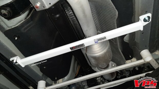 Onderste Middenbeugel 2 Points Wit Staal Mitsubishi Eclipse Cross Ultra Racing