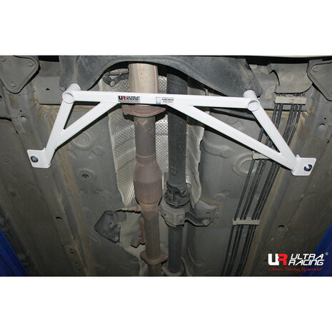 Onderste Middenbeugel 4 Points Wit Staal Mitsubishi Lancer Evolution Ultra Racing