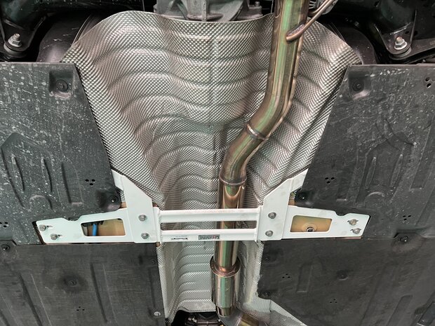 Lower Center Bracket White Steel Toyota Supra Ultra Racing