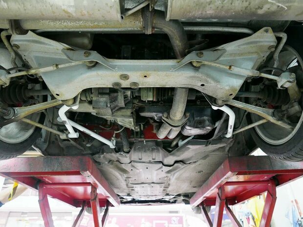 Side Bars 2 Points White Steel Toyota MR2 Ultra Racing