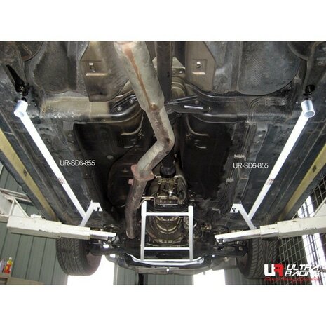 Side Bars 3 Points White Steel Nissan S14 Ultra Racing
