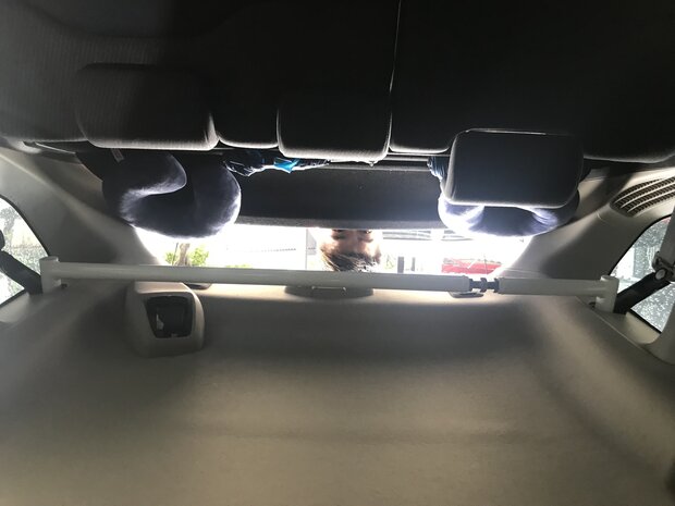 Domstrebe 2-Punkt C-S&auml;ule Wei&szlig; Stahl Honda Jazz Ultra Racing