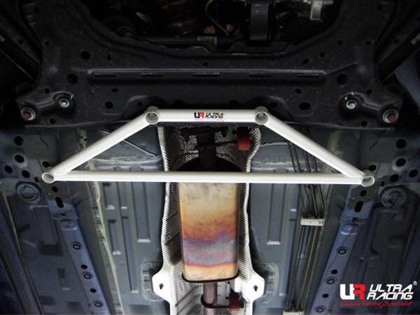 Front H-Brace 4 Points White Steel Frontd Mazda Ultra Racing