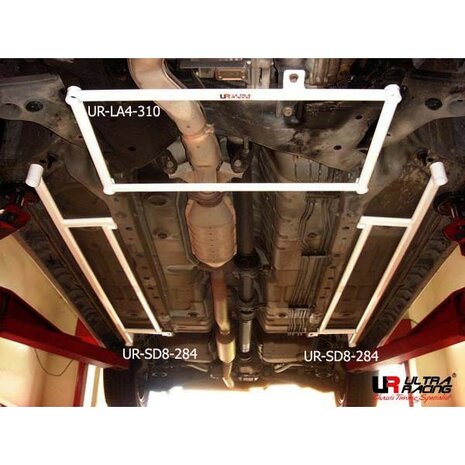 Voor H-Brace 4 Points Wit Staal Mitsubishi Lancer Evolution Ultra Racing