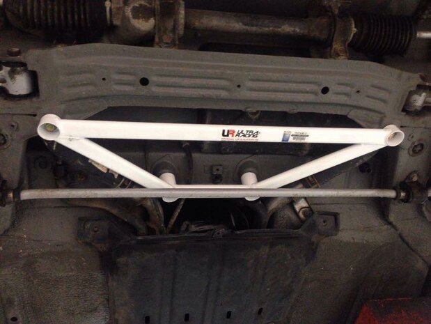 Front H-Brace 4 Points White Steel Toyota MR2 Ultra Racing