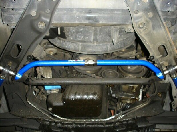 Front Lower Strut Brace 2 Points White Steel Nissan S14 S15 Ultra Racing