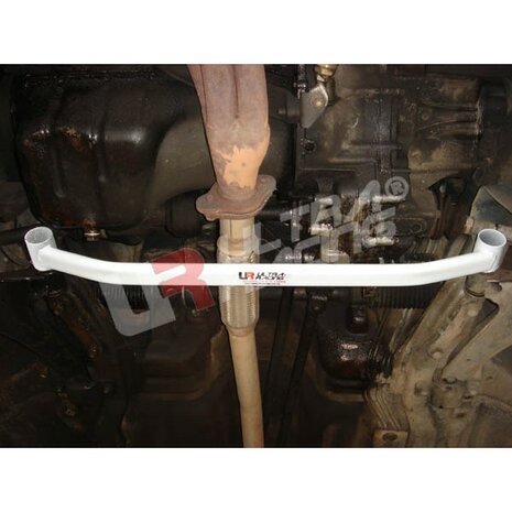 Front Lower Strut Brace 2 Points White Steel Suzuki Swift Ultra Racing