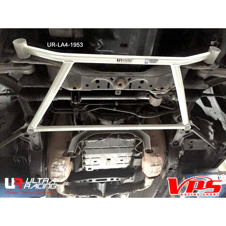 Front Strut Brace 4 Points White Steel Infiniti Nissan Ultra Racing
