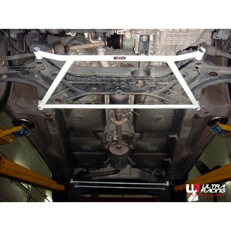 Voor Veerpootbrug 4 Points Wit Staal Mitsubishi Colt Ultra Racing