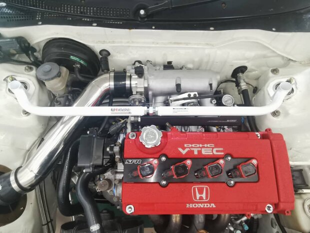 Avant barre de renfort en acier blanc Honda Civic CRX Ultra Racing