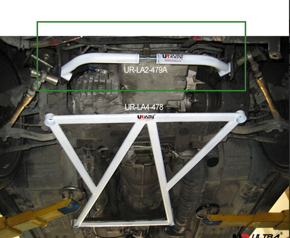 Front Strut Brace White Steel Nissan Skyline Ultra Racing