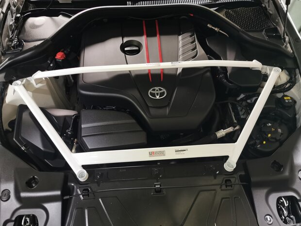 Front Strut Brace White Steel Toyota Supra Ultra Racing
