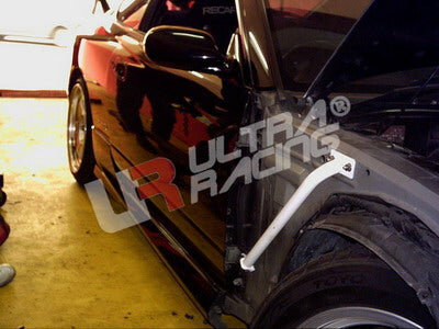 Wing Bracket 2 Points White Steel Nissan S15 Ultra Racing