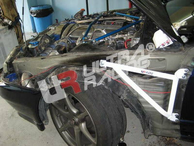 Wing Bracket 3 Points White Steel Nissan Skyline Ultra Racing