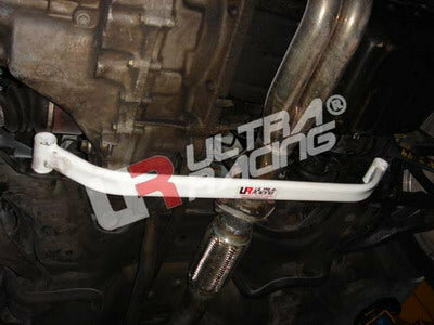 Barre de renfort inf&eacute;rieure avant en acier blanc Honda Civic Del Sol Integra Ultra Racing