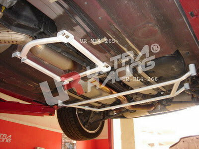 Strut Brace 4 Points White Steel Mazda RX-8 Ultra Racing