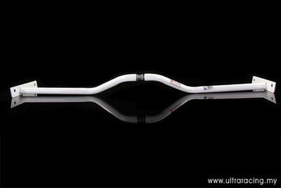 Barre de plancher centrale 2 points en acier blanc Honda Civic Ultra Racing