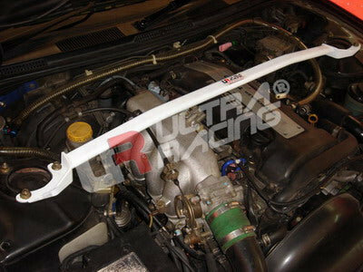 Front Strut Brace White Steel Nissan S14 S15 Ultra Racing