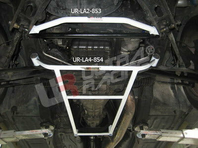 Front Strut Brace 4 Points White Steel Nissan S14 Ultra Racing
