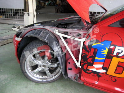 Wing Bracket 3 Points White Steel Mazda RX-8 Ultra Racing