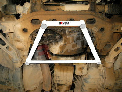 Front H-Brace 4 Points White Steel Mazda RX-7 Ultra Racing