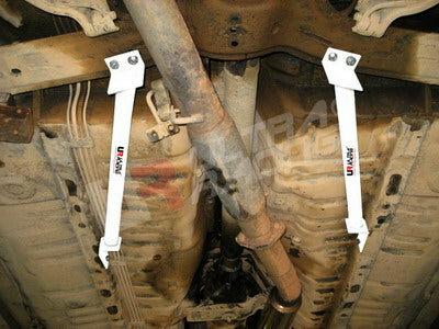 Rear Side Bars 2 Points White Steel Mazda RX-7 Ultra Racing