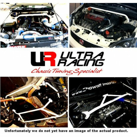 Barre de plancher centrale 2 points en acier blanc Honda Integra Ultra Racing