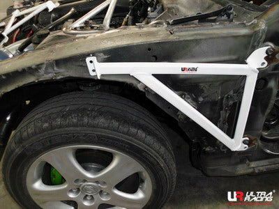 Wing Bracket 3 Points White Steel Nissan S14 Ultra Racing