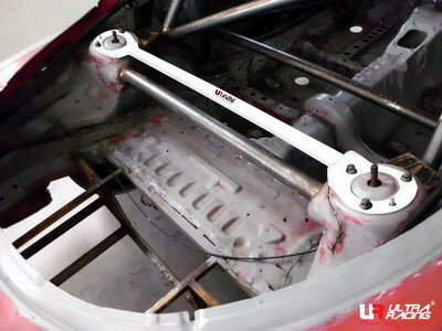 Rear Strut Brace White Steel Mazda RX-7 Ultra Racing
