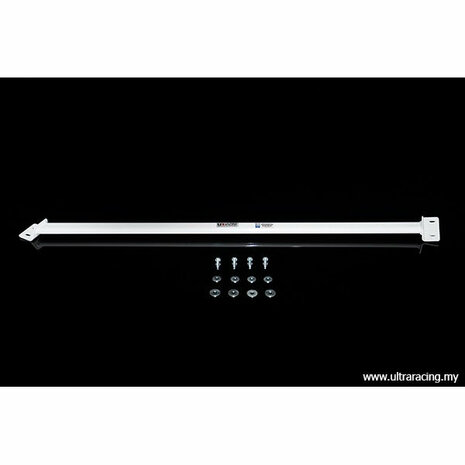 Rear Strut Brace White Steel Mitsubishi Lancer Ultra Racing