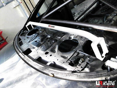 Rear Strut Brace 2 Points White Steel Nissan S14 S15 Ultra Racing