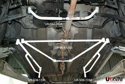 Side Bars 3 Points White Steel Honda Accord Ultra Racing