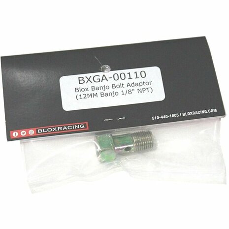 Banjobout adapter voor brandstofdruk meter/sensor BLOX Racing