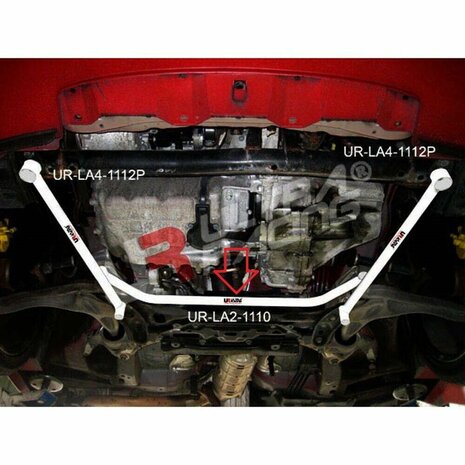 Avant barre de renfort en acier blanc Honda Civic Ultra Racing