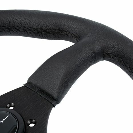 Spa-Lenkrad 350/50 mm Leder mit schwarzen N&auml;hten Vigor