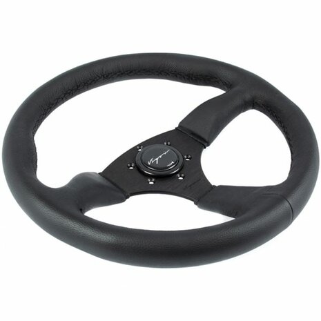 Spa-Lenkrad 350/50 mm Leder mit schwarzen N&auml;hten Vigor