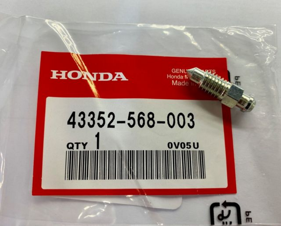 Rear wheel brake cylinder bleed screw Genuine Honda