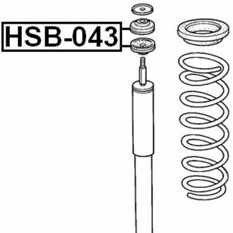 Sto&szlig;d&auml;mpfergummi hinten oben Febest Honda