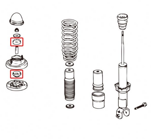 Sto&szlig;d&auml;mpfergummis oben Hardrace Honda