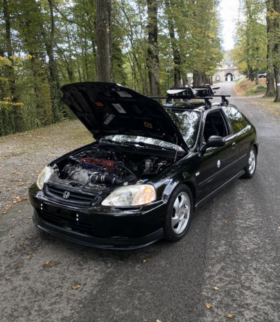 Voorbumper lip PU Mugen Aerodynamics Honda Civic