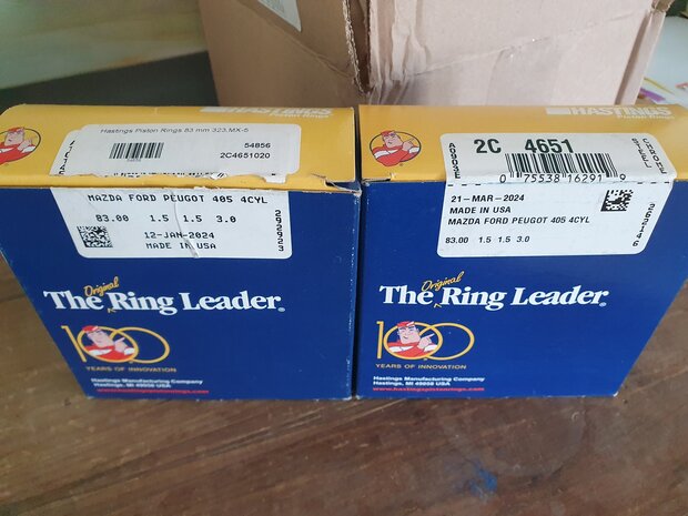 Kolbenringe 83mm Hastings Mazda MX-5