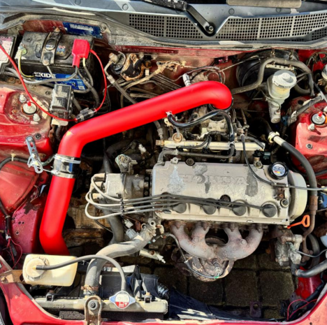 Cold air intake - Red US-Racing Honda Civic