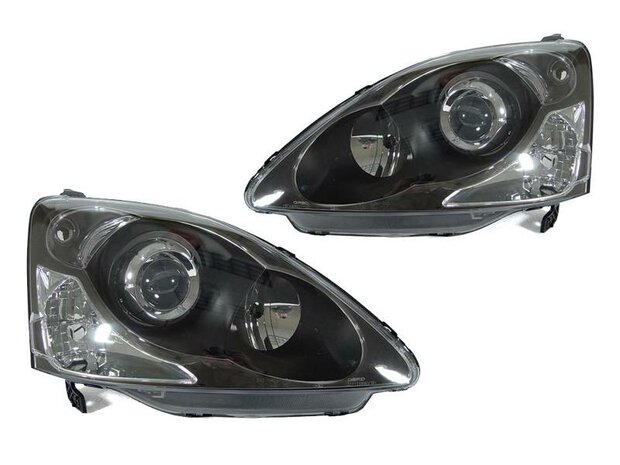 Phares de projecteur Black housing Depo Honda Civic