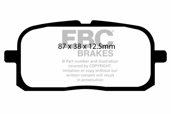 Bremsbel&auml;ge hinten Ultimax2 Toyota Paseo Starlet EBC