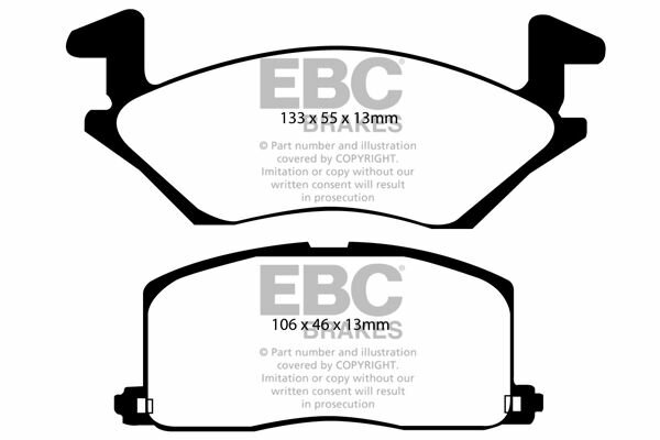 Vorne Bremsbel&auml;ge Ultimax2 Toyota Starlet EBC