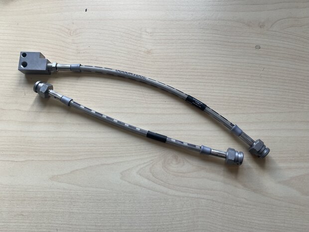 Bremsschl&auml;uche Mitte Edelstahlgeflecht (T&Uuml;V) - Silber Goodridge Honda