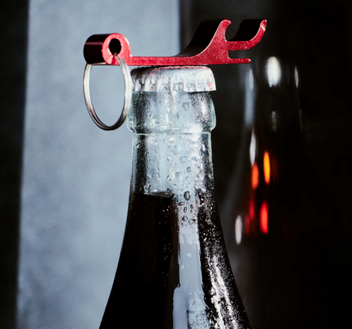Porte-cl&eacute;s ouvre-bouteille Always JDM Rouge