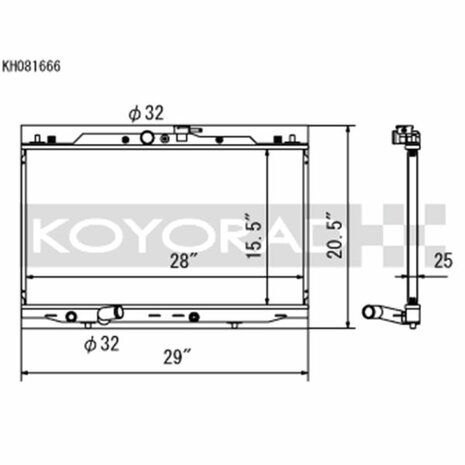Radiateur aluminium Koyorad Honda