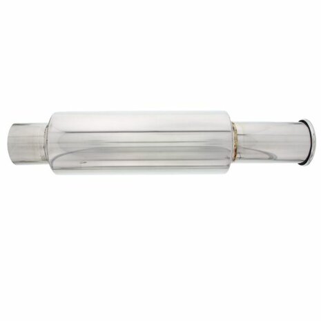 Universal-Schalld&auml;mpfer aus Edelstahl 3.0" gerollte Spitze PLM